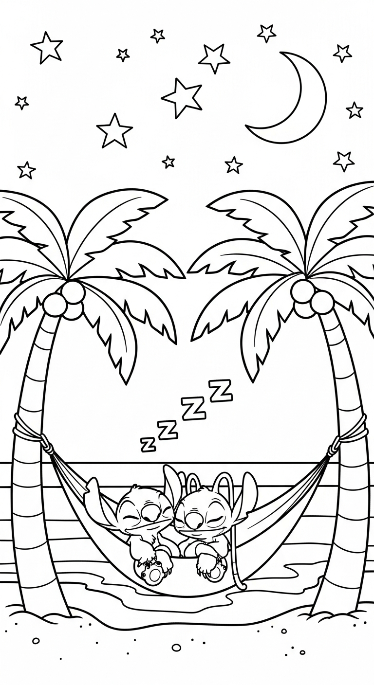 coloriage Stitch et Angel updated gratuit 1