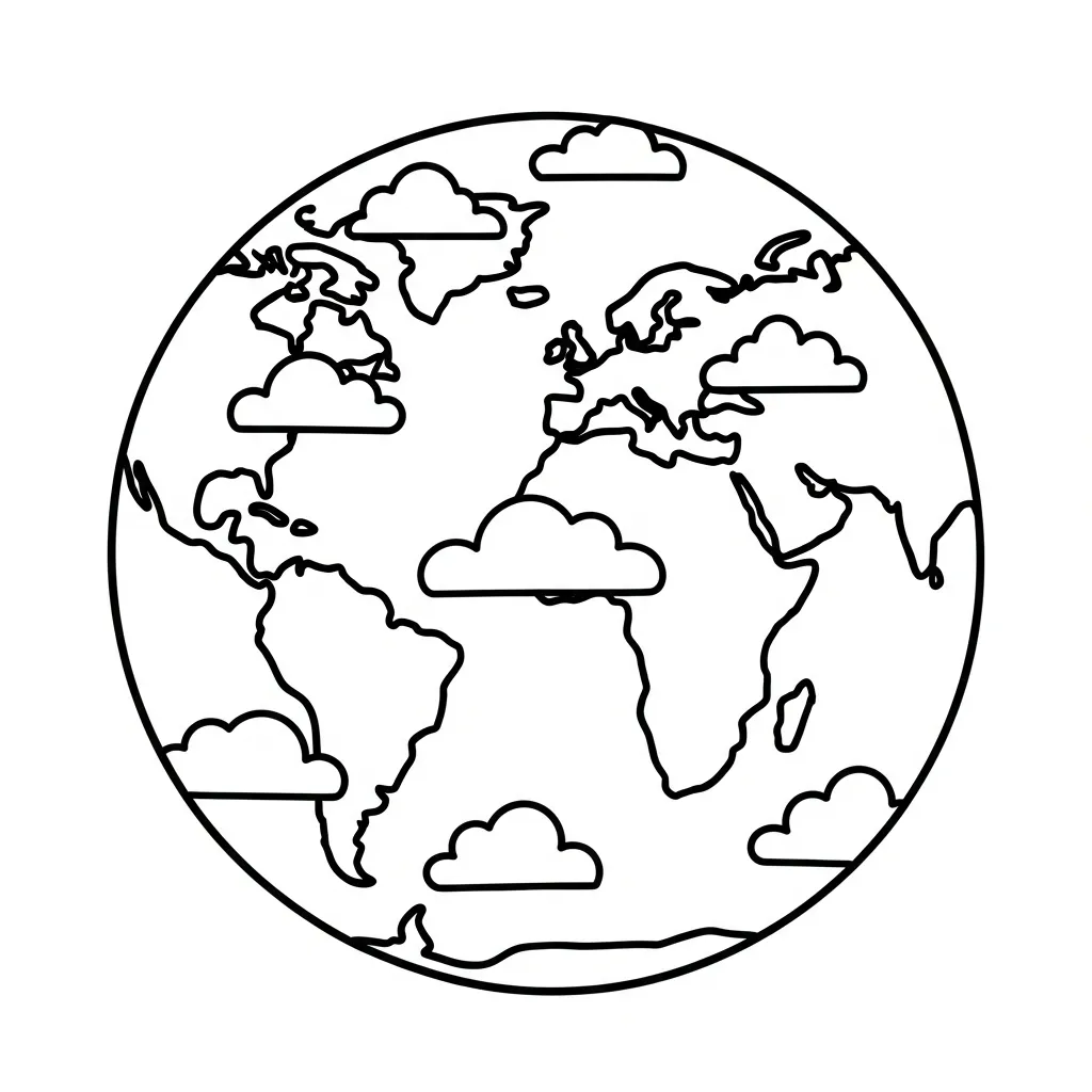 coloriage Système Solaire gratuit pour enfants