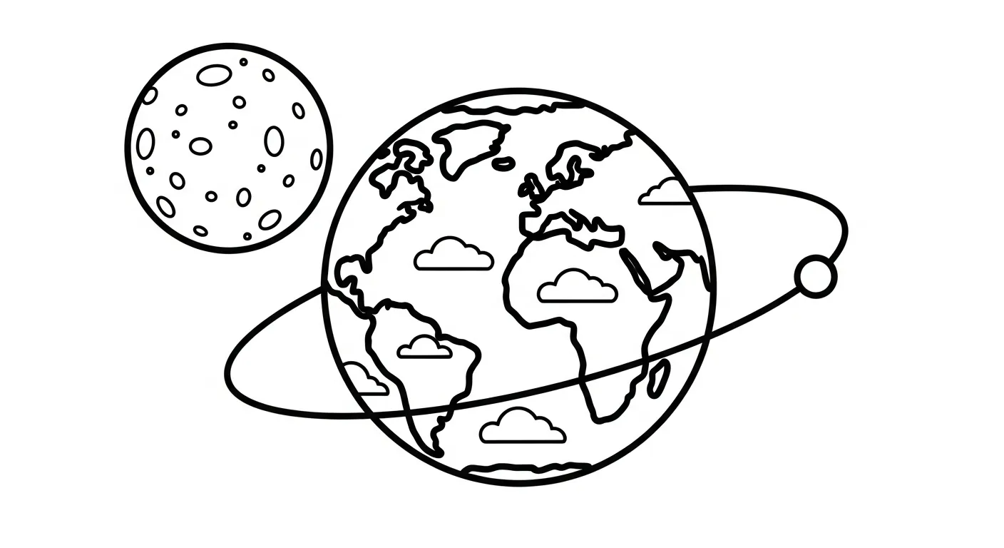 coloriage Système Solaire pour enfant gratuit