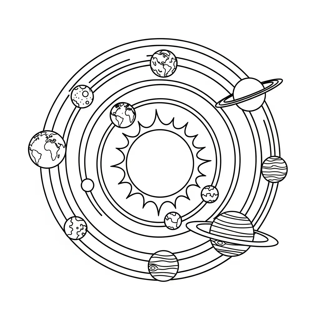 coloriage Système Solaire et dessins