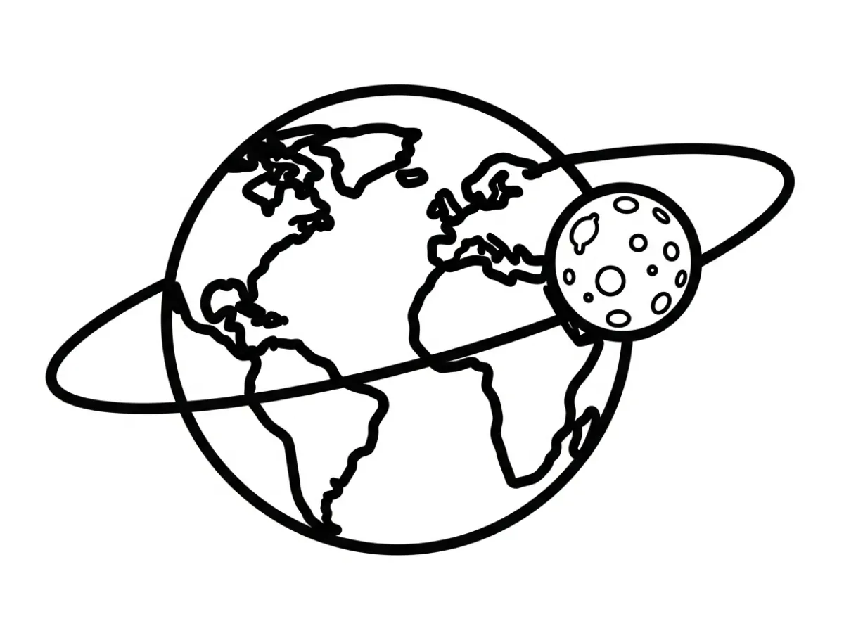 coloriage Système Solaire pour enfant de 8 ans