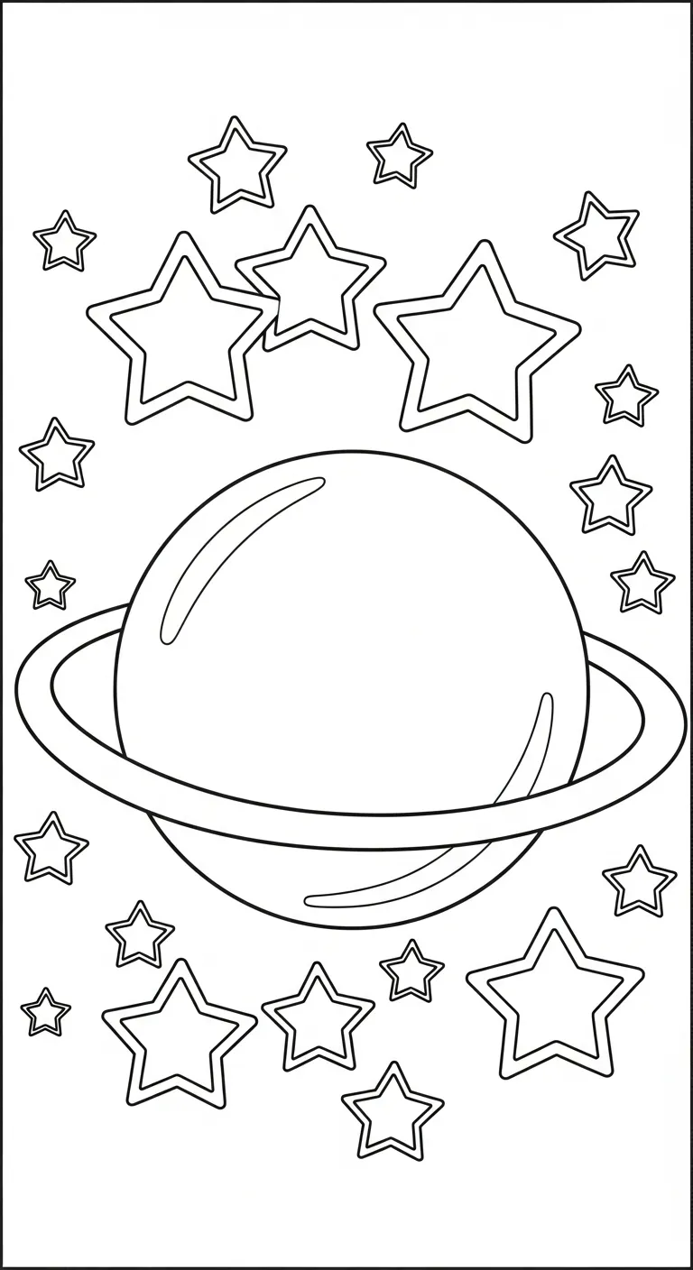 coloriage Système Solaire à imprimer pour enfant de 10 ans 1