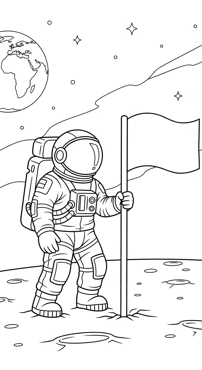 coloriage Système Solaire et découpage à imprimer 1