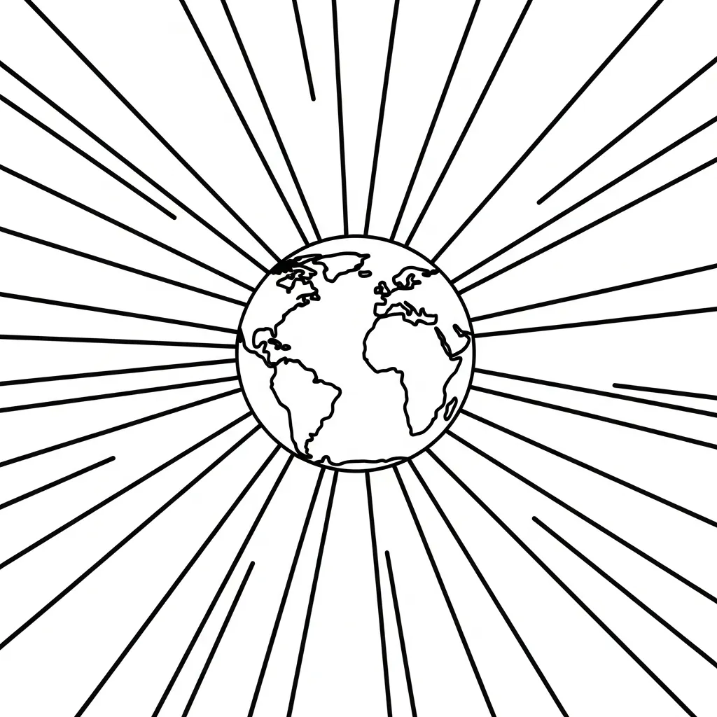coloriage Système Solaire pour enfant de 4 ans 1