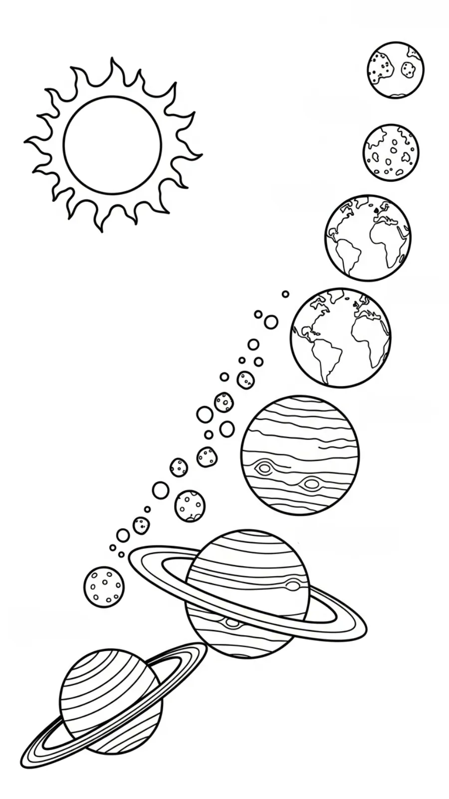 coloriage Système Solaire et apprentissage