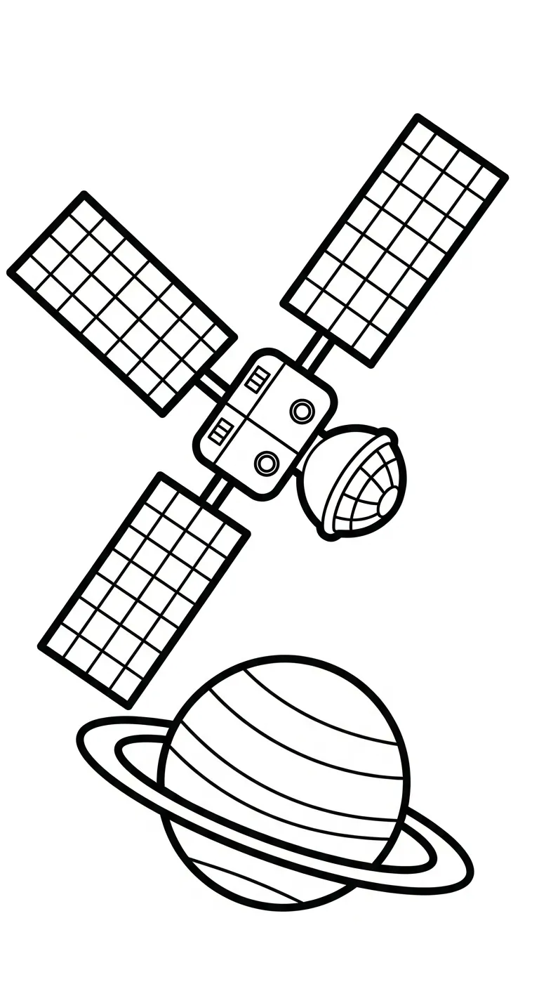 coloriage Système Solaire pour enfant de 4 ans