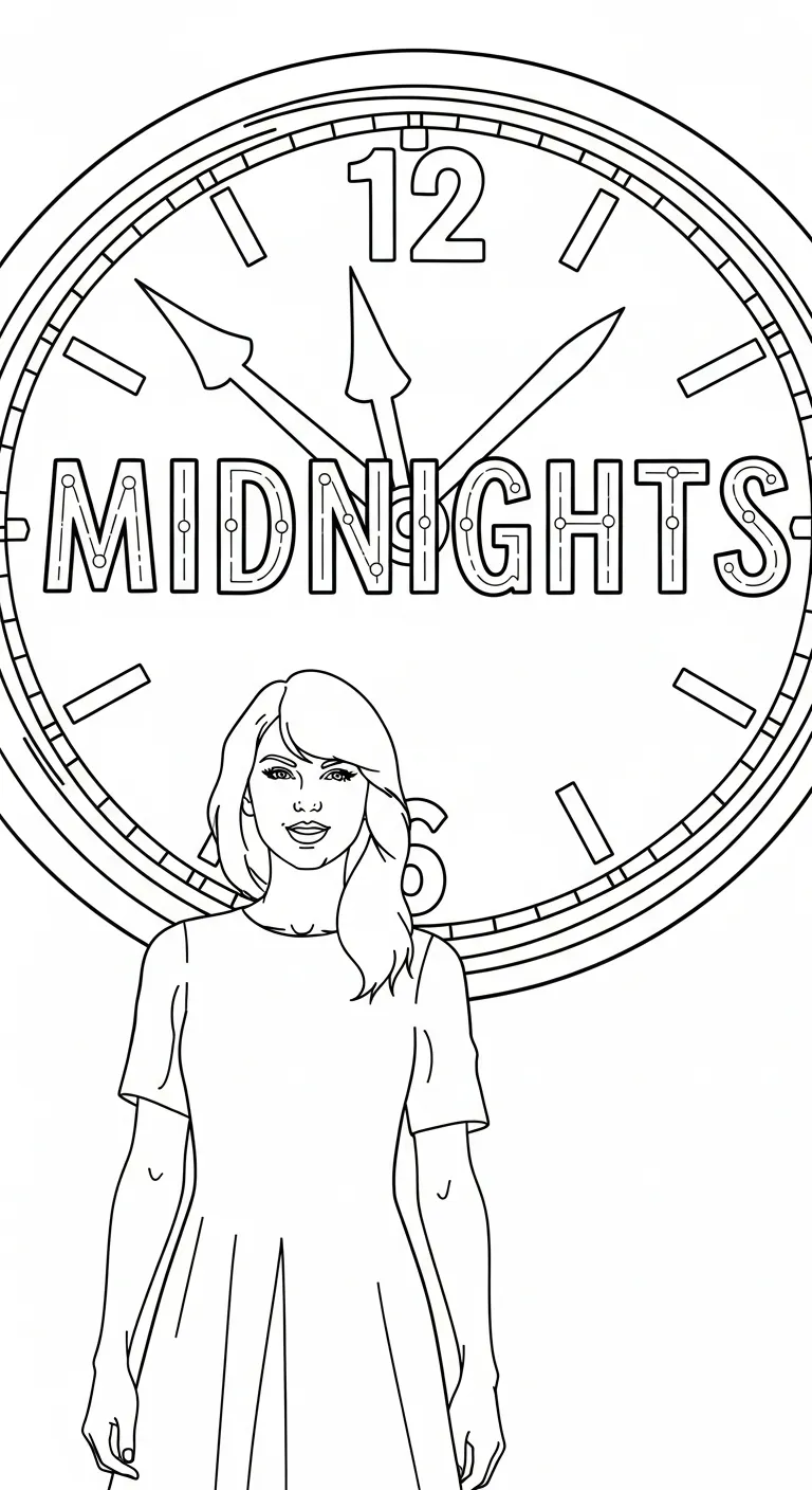 coloriage Taylor Swift en ligne pour enfant