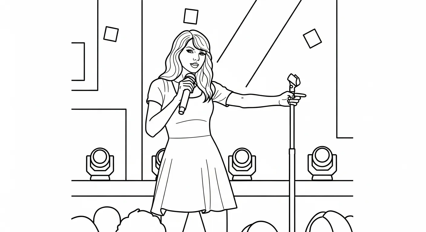 coloriage Taylor Swift gratuit
