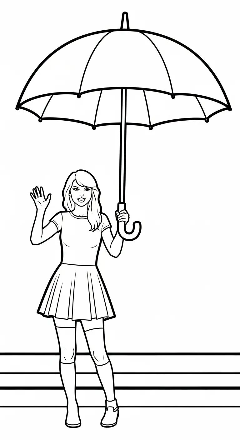 coloriage Taylor Swift gratuit à imprimer
