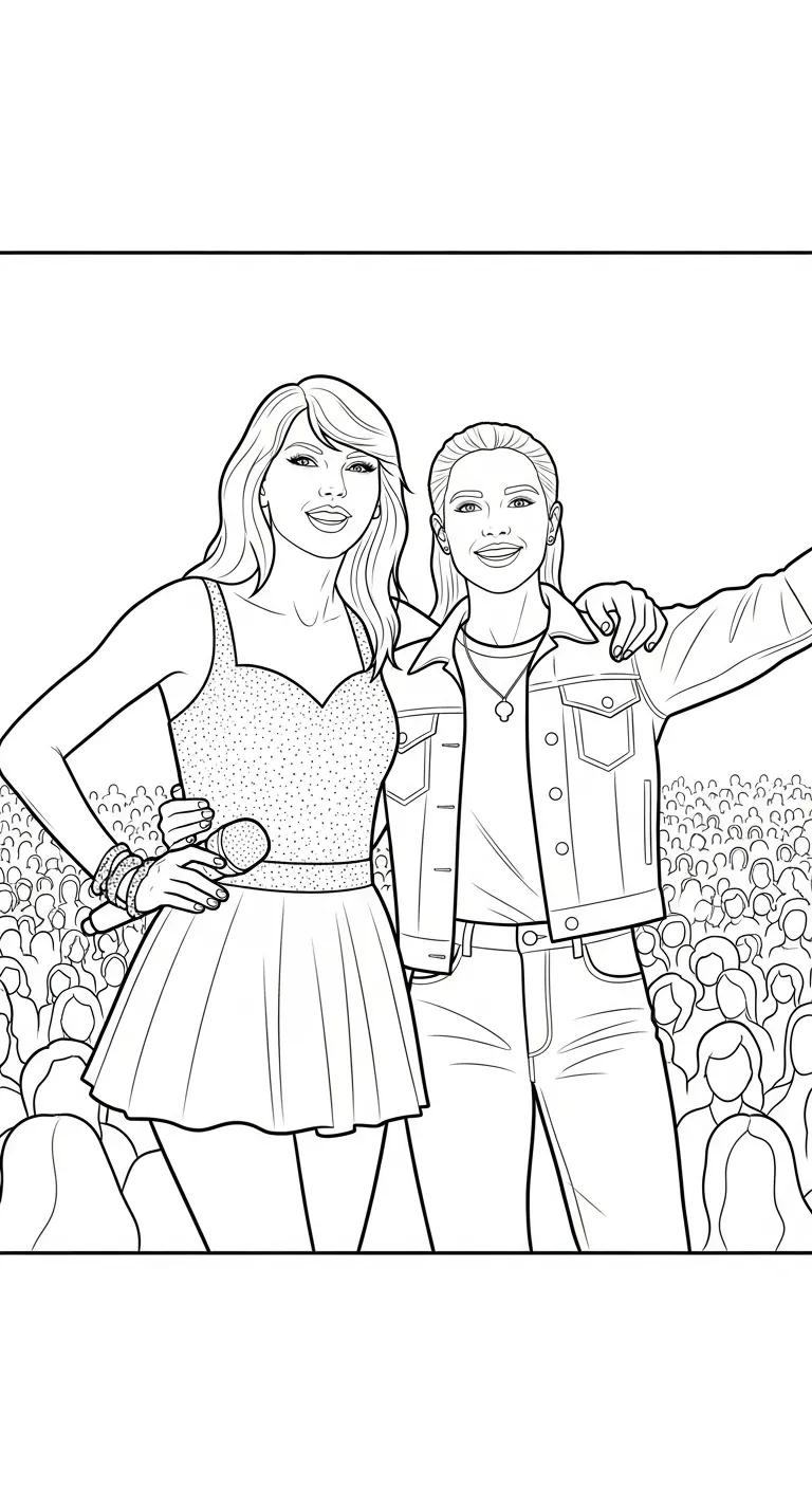 coloriage Taylor Swift à imprimer gratuitement pdf