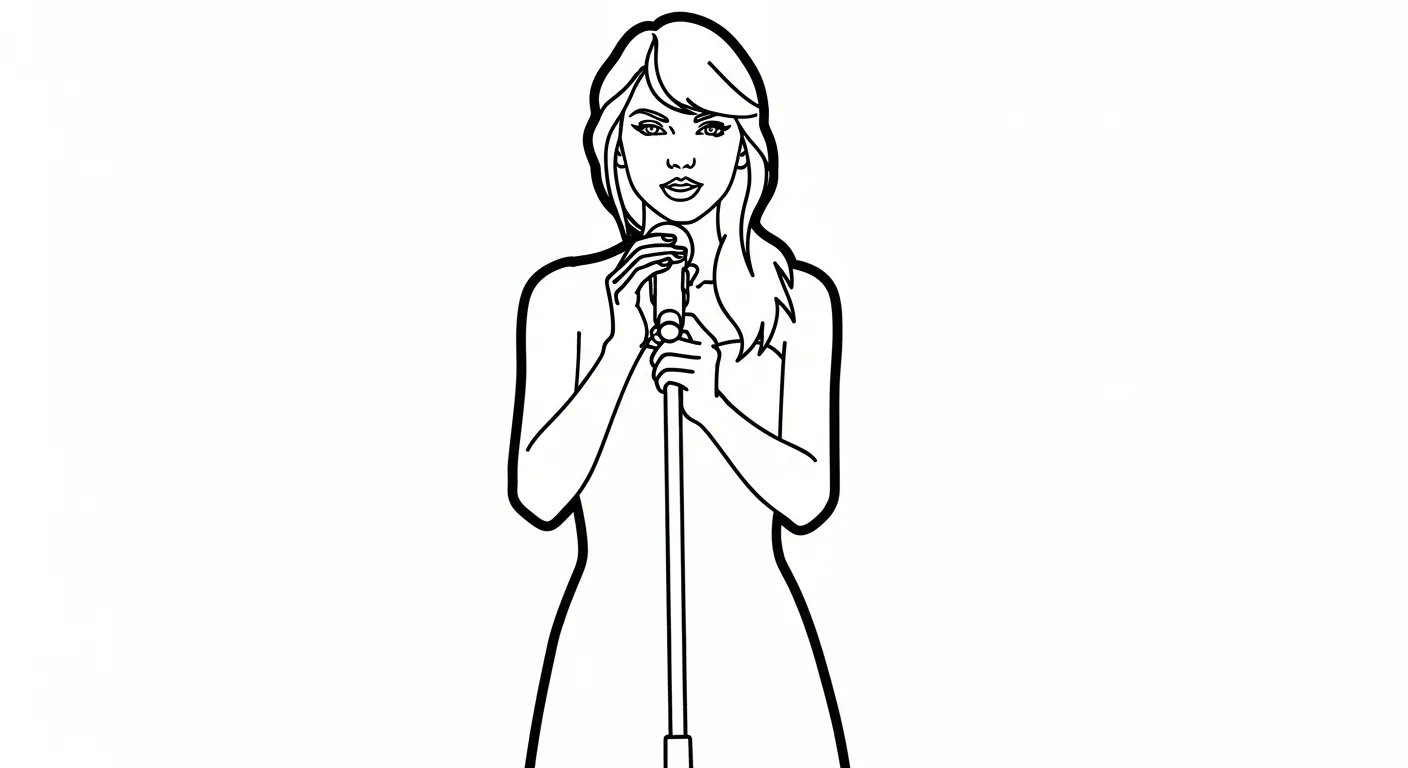 coloriage Taylor Swift a telecharger