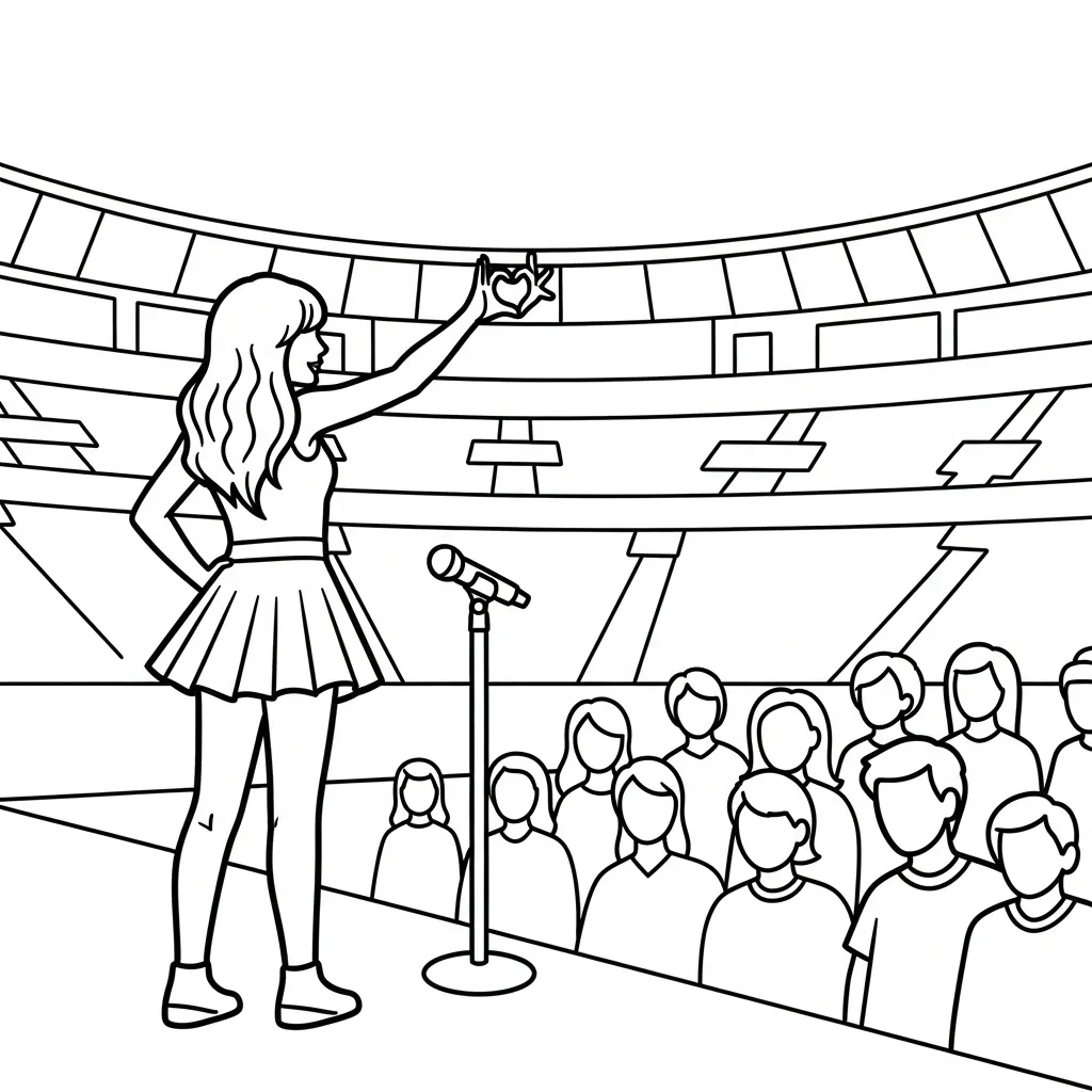 imprimer coloriage Taylor Swift pour enfant