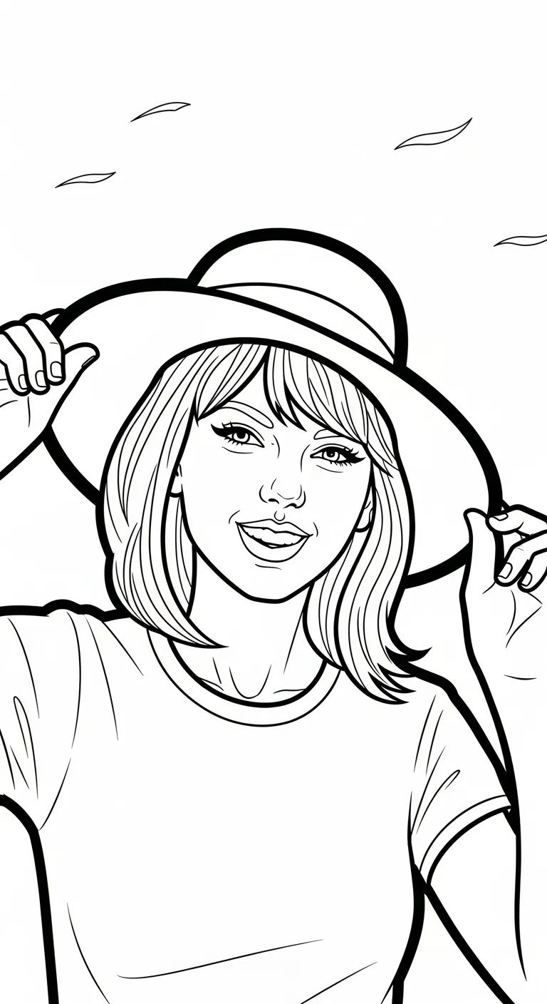 coloriage Taylor Swift pour bebe a imprimer
