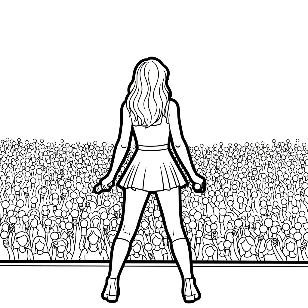 a imprimer coloriage Taylor Swift gratuit