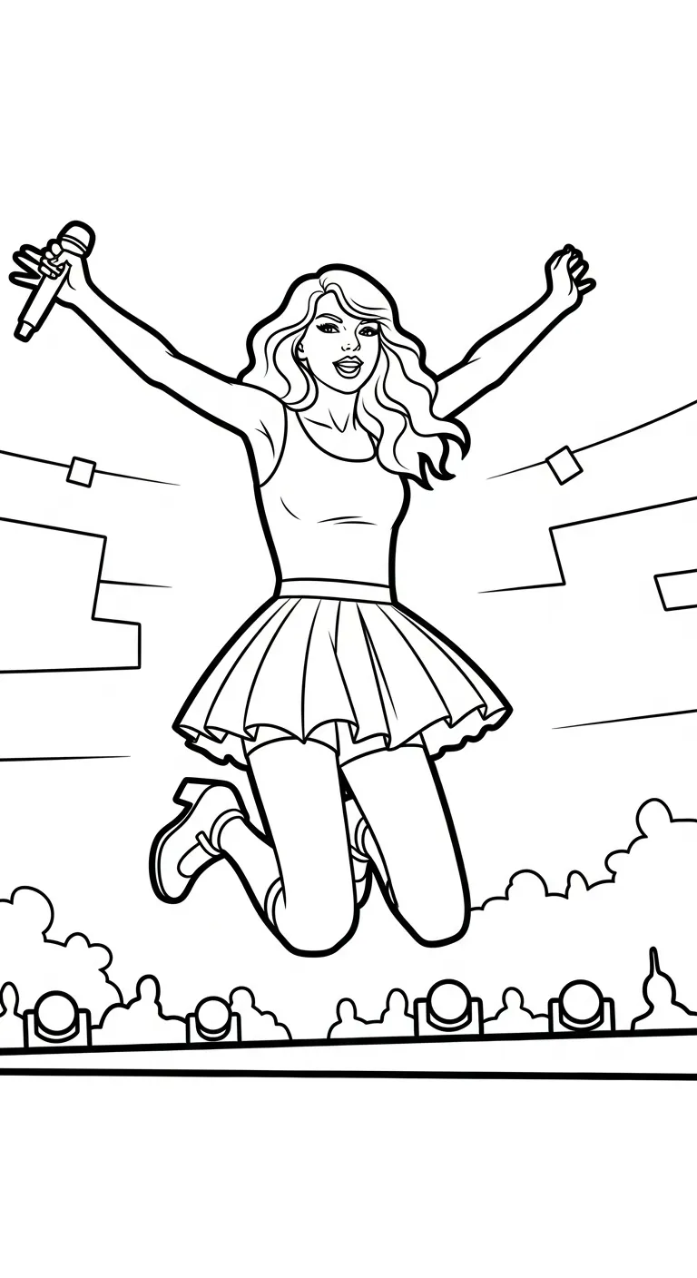 coloriage Taylor Swift pour enfant a imprimer gratuit
