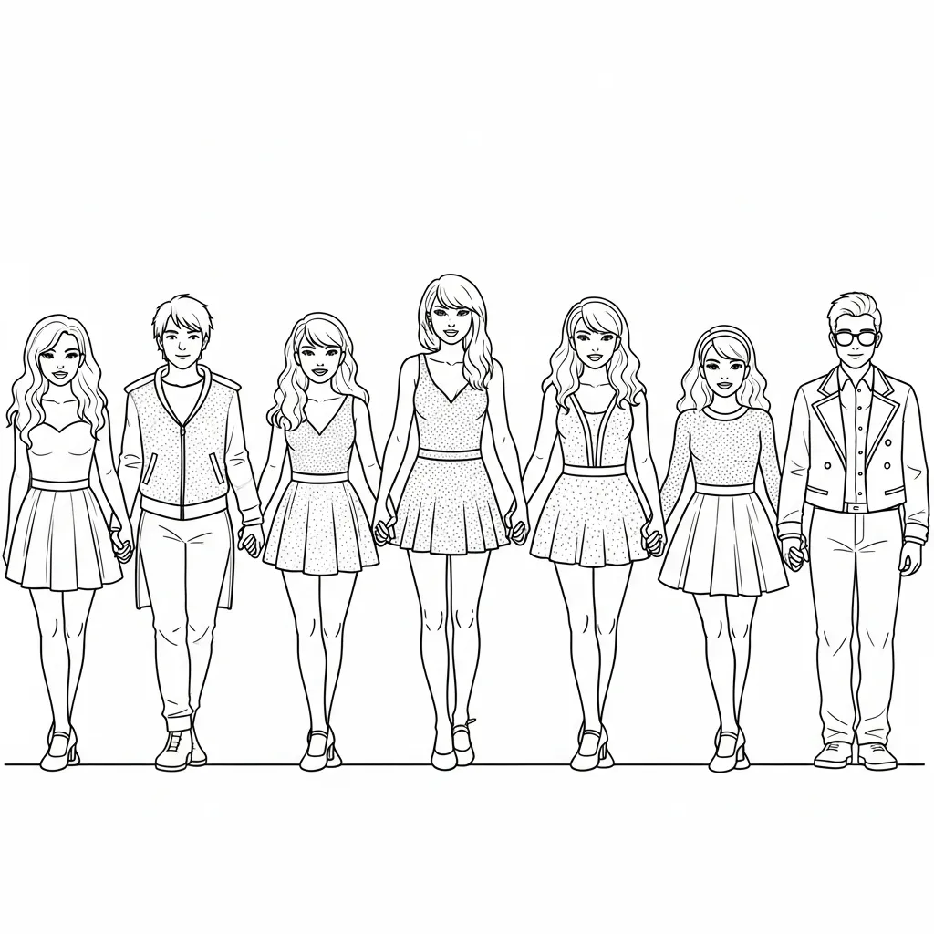 coloriage Taylor Swift et apprentissage