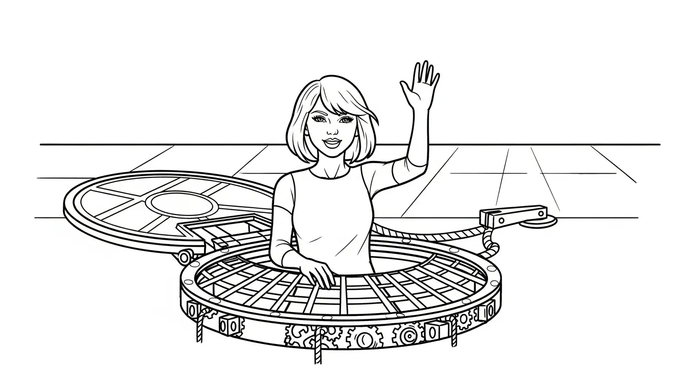 coloriage Taylor Swift gratuit en ligne