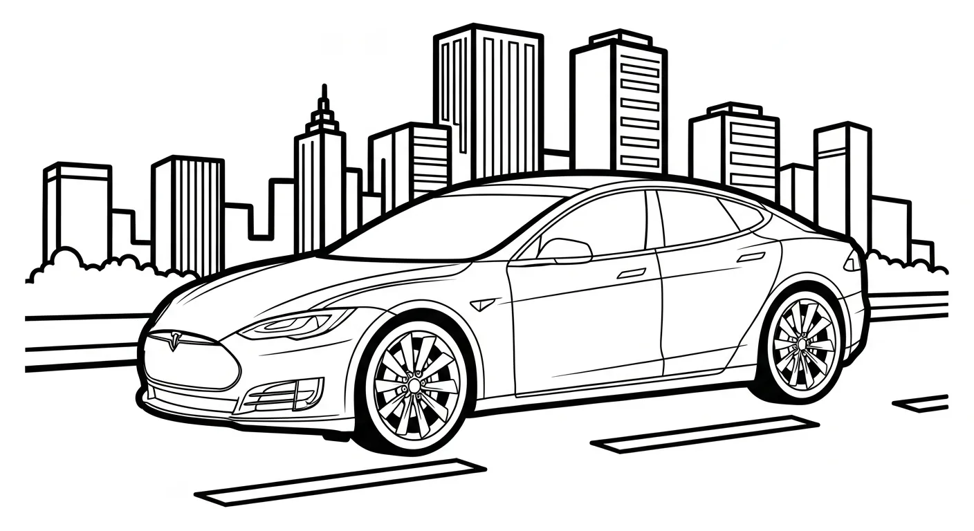 a imprimer coloriage Tesla gratuit 1