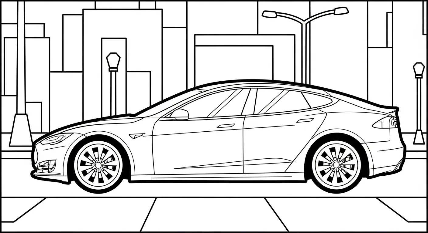 imprimer coloriage Tesla gratuit