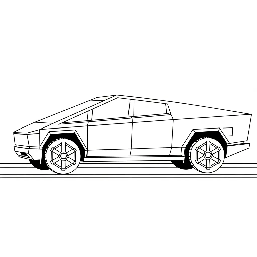 coloriage Tesla à imprimer pour enfant de 12 ans