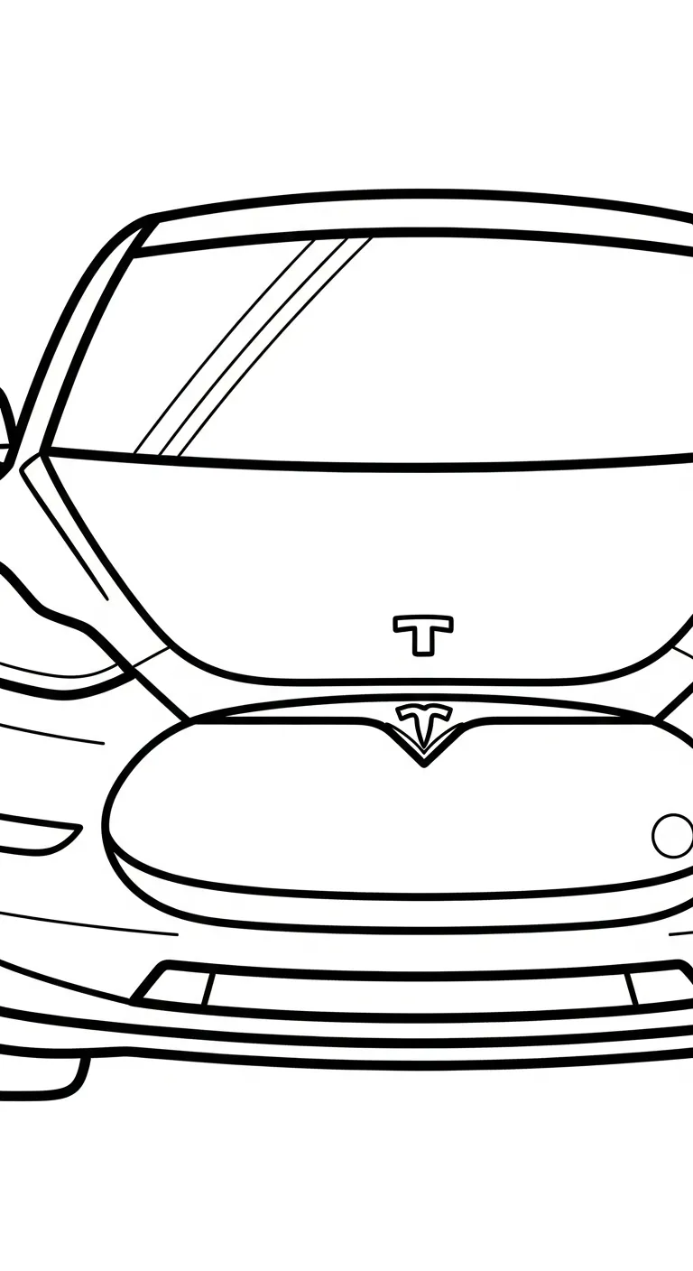 coloriage Tesla pour enfants a imprimer gratuit 1