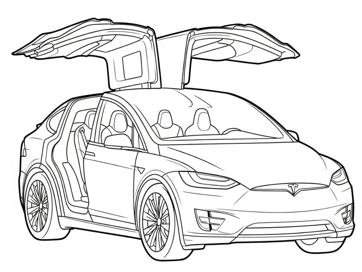coloriage Tesla et decoupage a imprimer gratuit