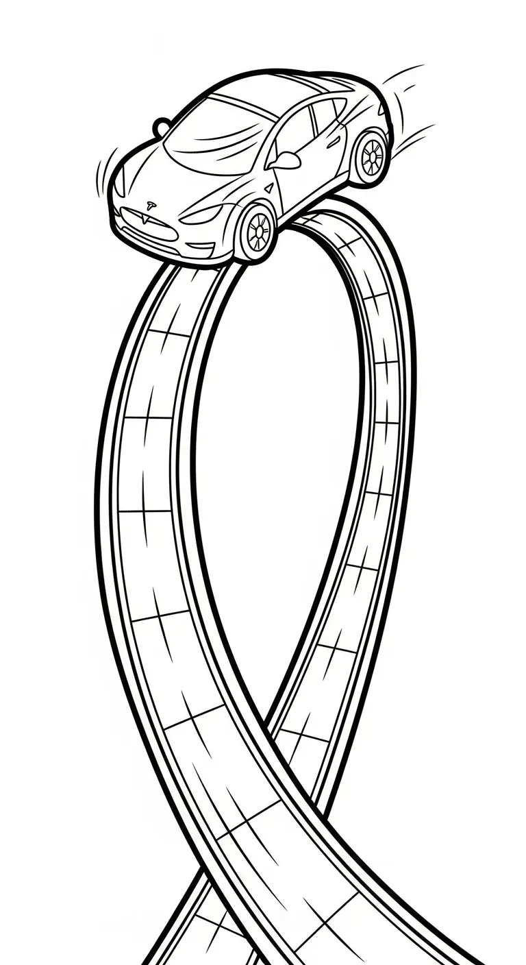 coloriage Tesla pour enfant de 8 ans