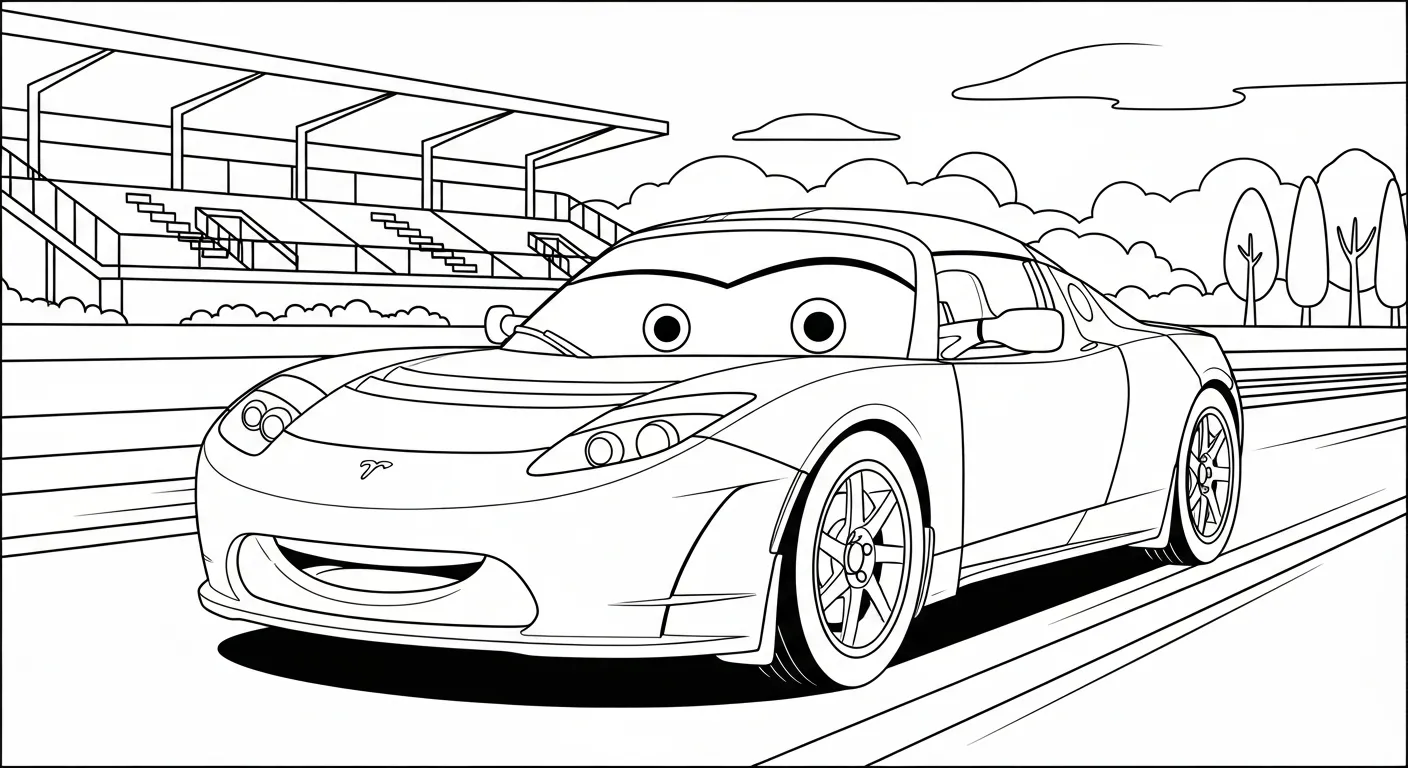 coloriage Tesla gratuit a imprimer