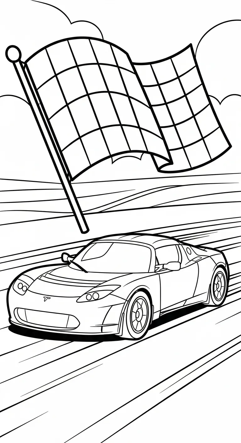 coloriage Tesla à imprimer pour enfant de 9 ans