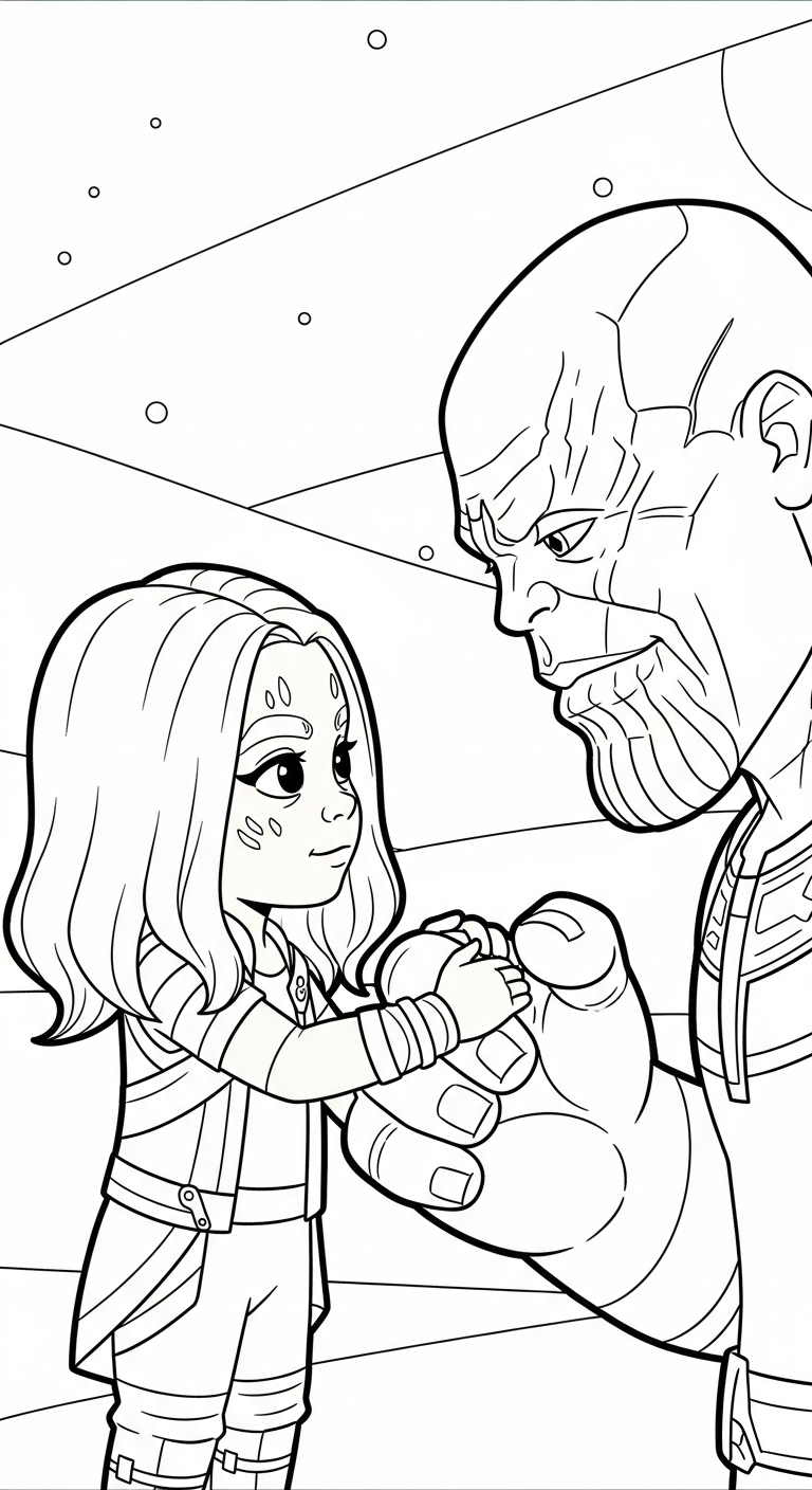 imprimer coloriage Thanos
