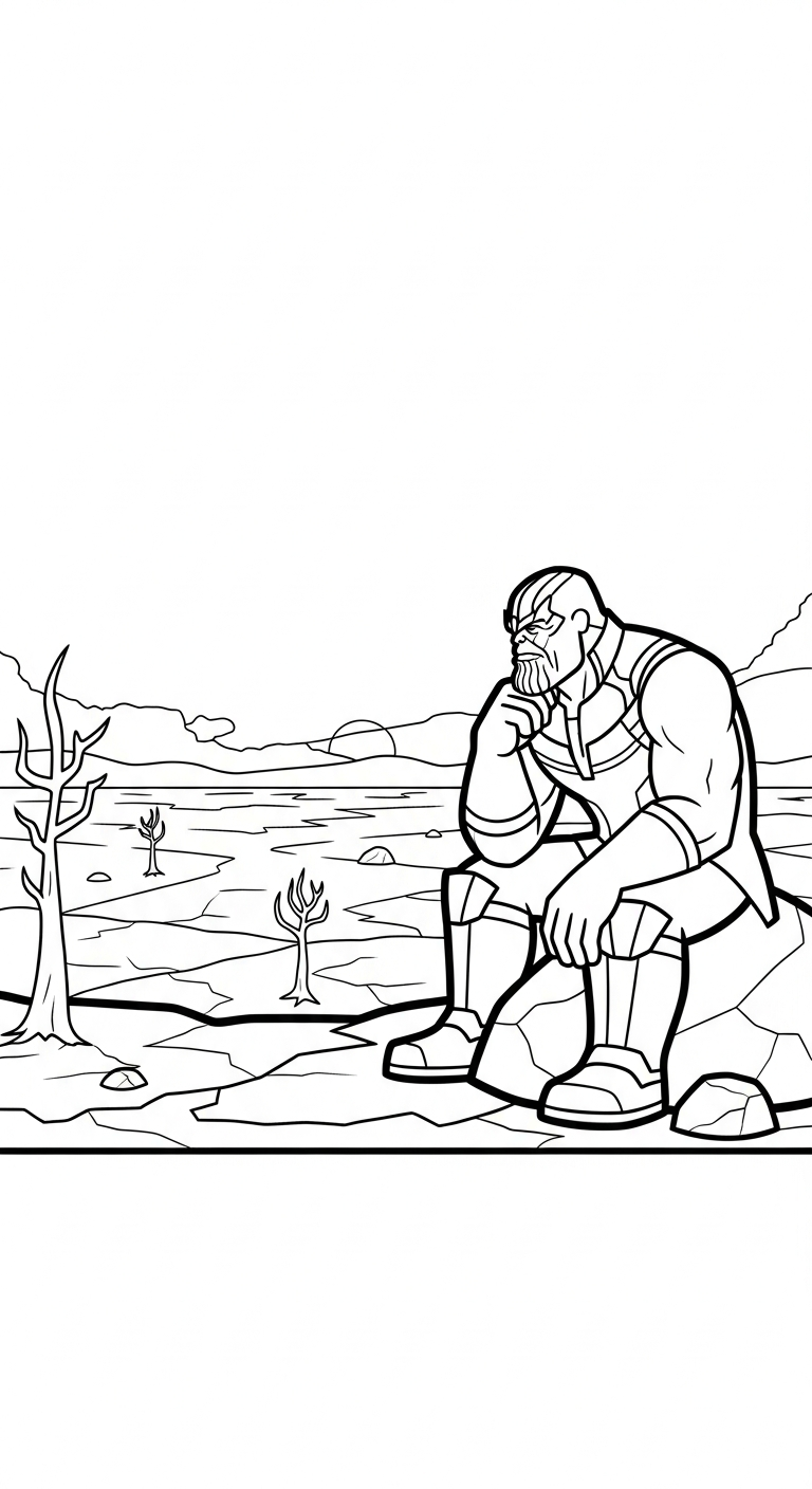 coloriage Thanos à imprimer pdf gratuit