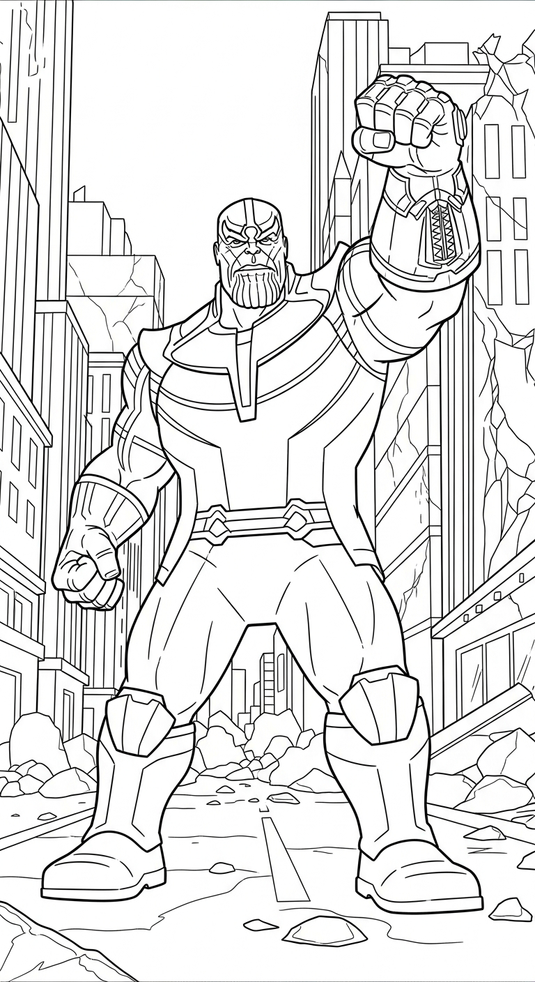 coloriage Thanos à imprimer pdf