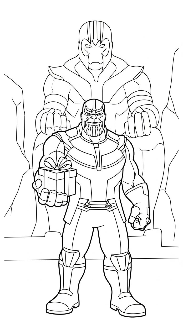 coloriage Thanos pour bebe a imprimer