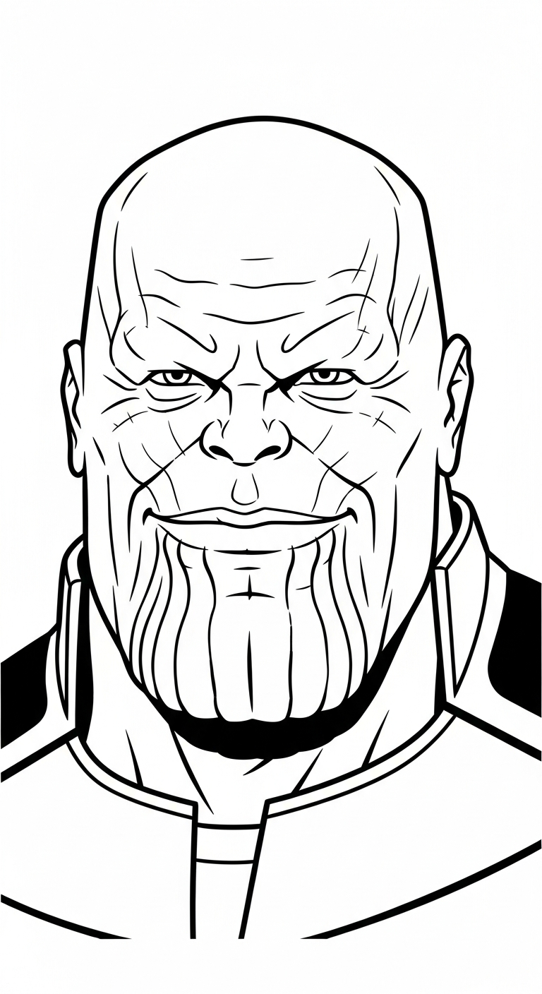 imprimer coloriage Thanos gratuit
