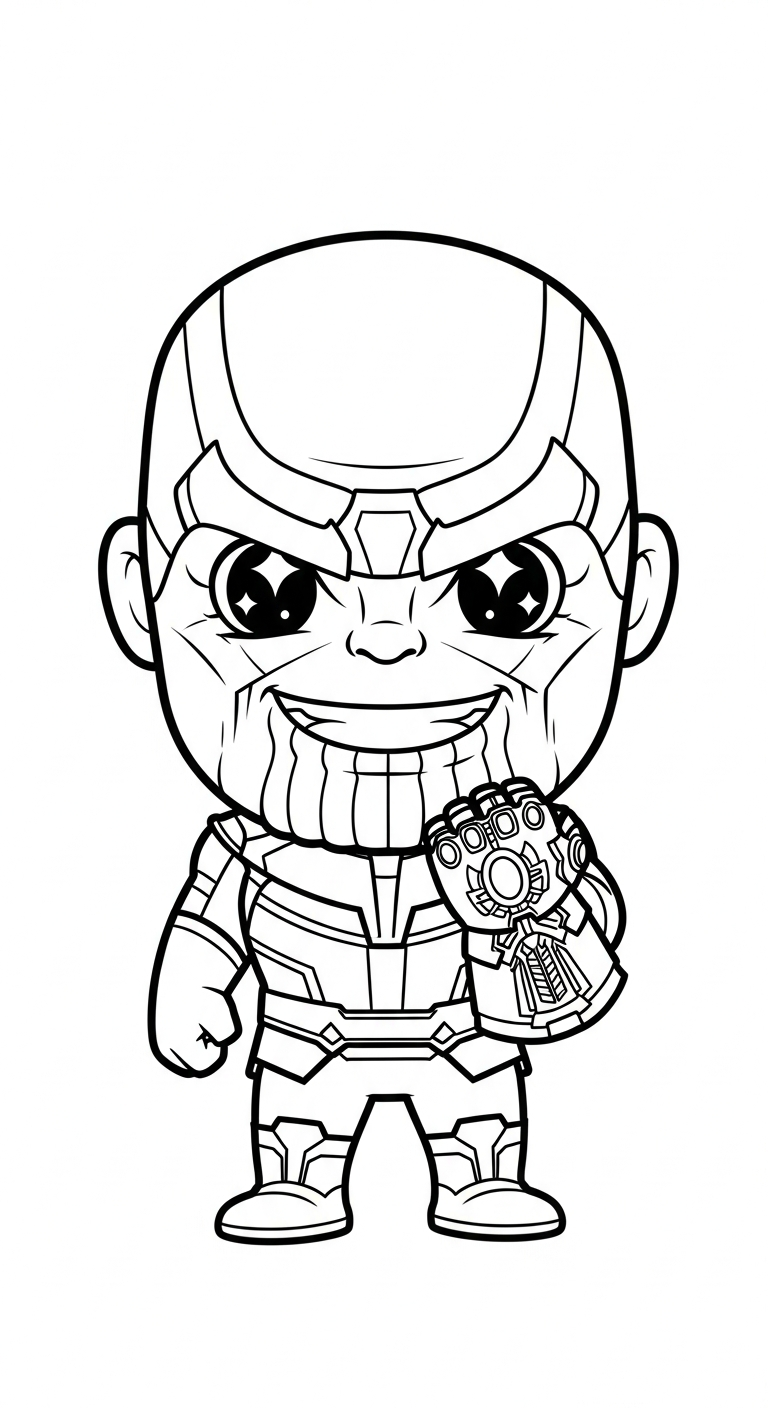 coloriage Thanos à imprimer pour enfant de 4 ans