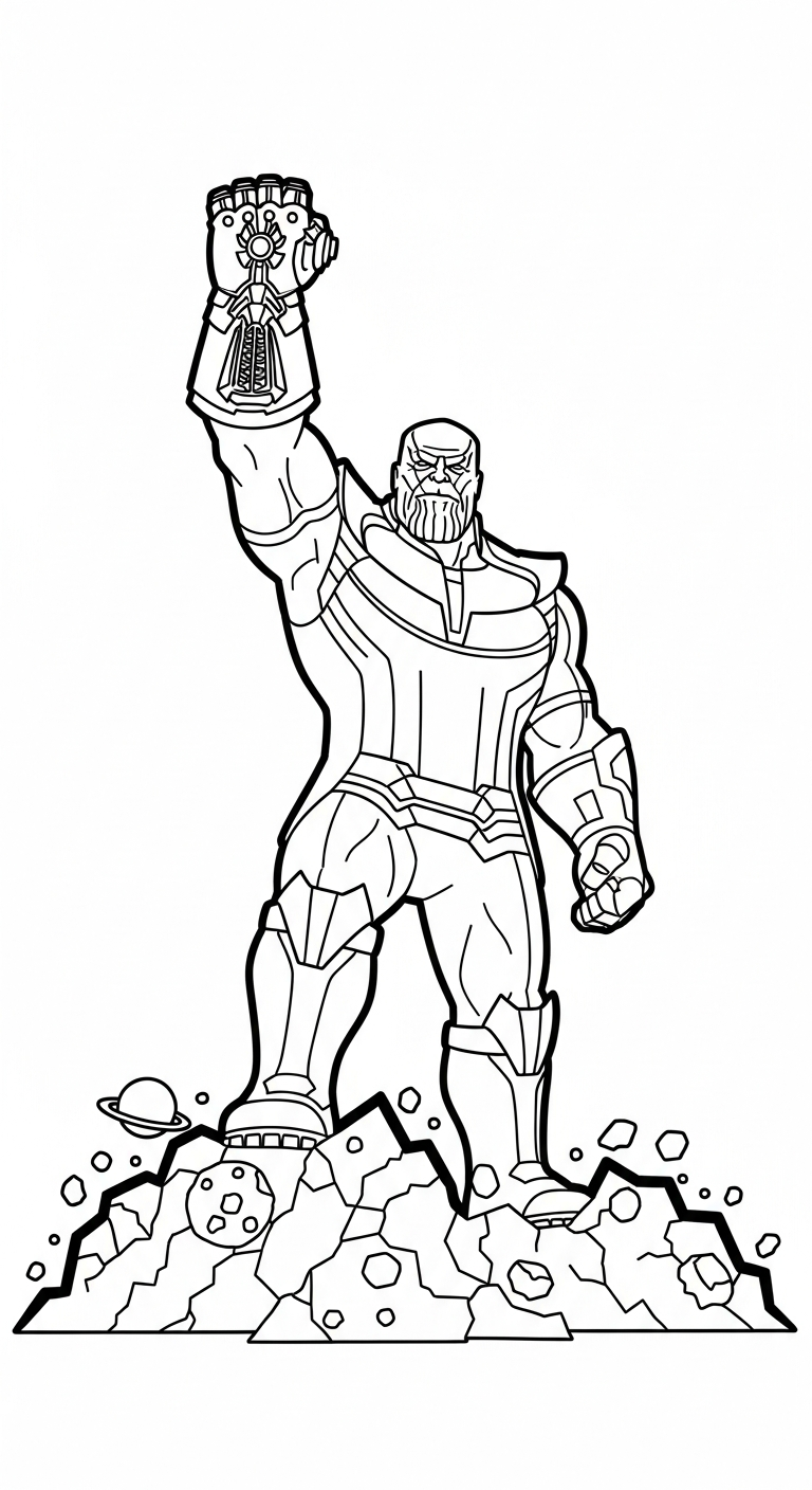 coloriage Thanos pour enfant de 2 ans