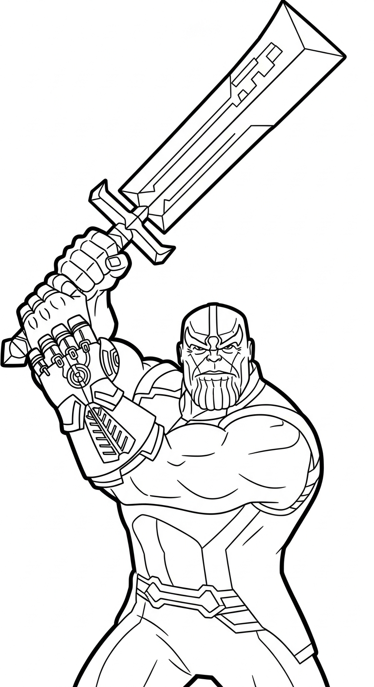 coloriage Thanos pour enfants a imprimer gratuit