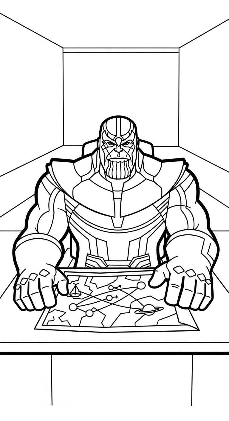 coloriage Thanos à imprimer pour enfant de 10 ans 1