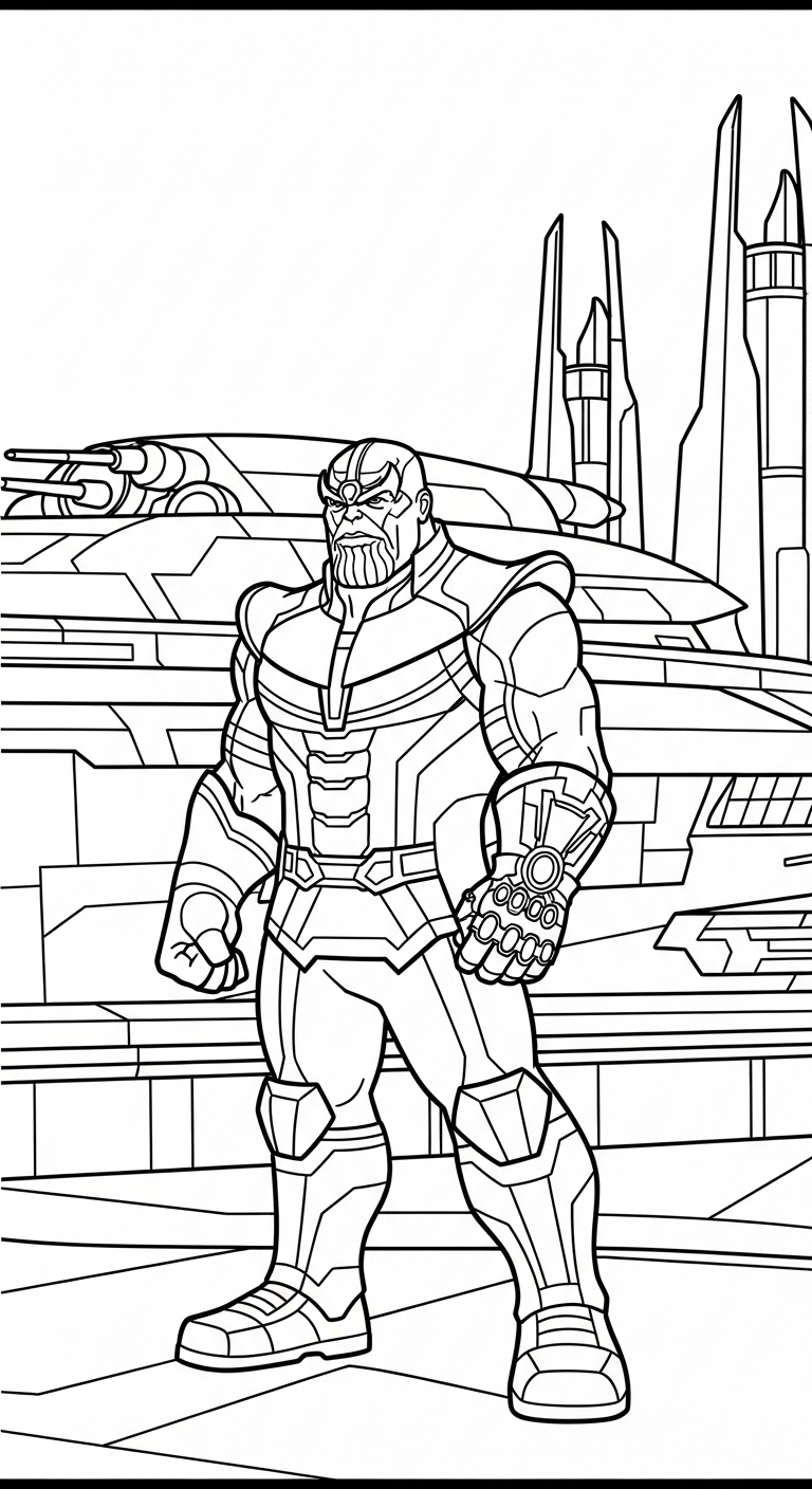 coloriage Thanos à imprimer pour enfant de 2 ans
