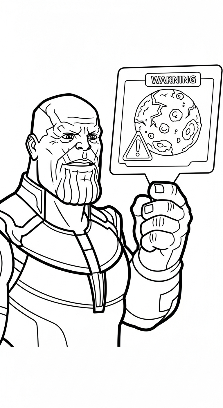 coloriage Thanos pour enfant a imprimer gratuit 1