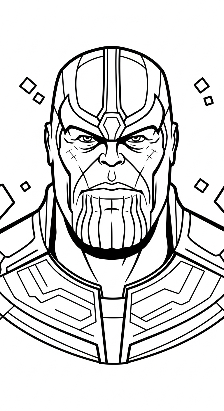 coloriage Thanos educatif pour enfant