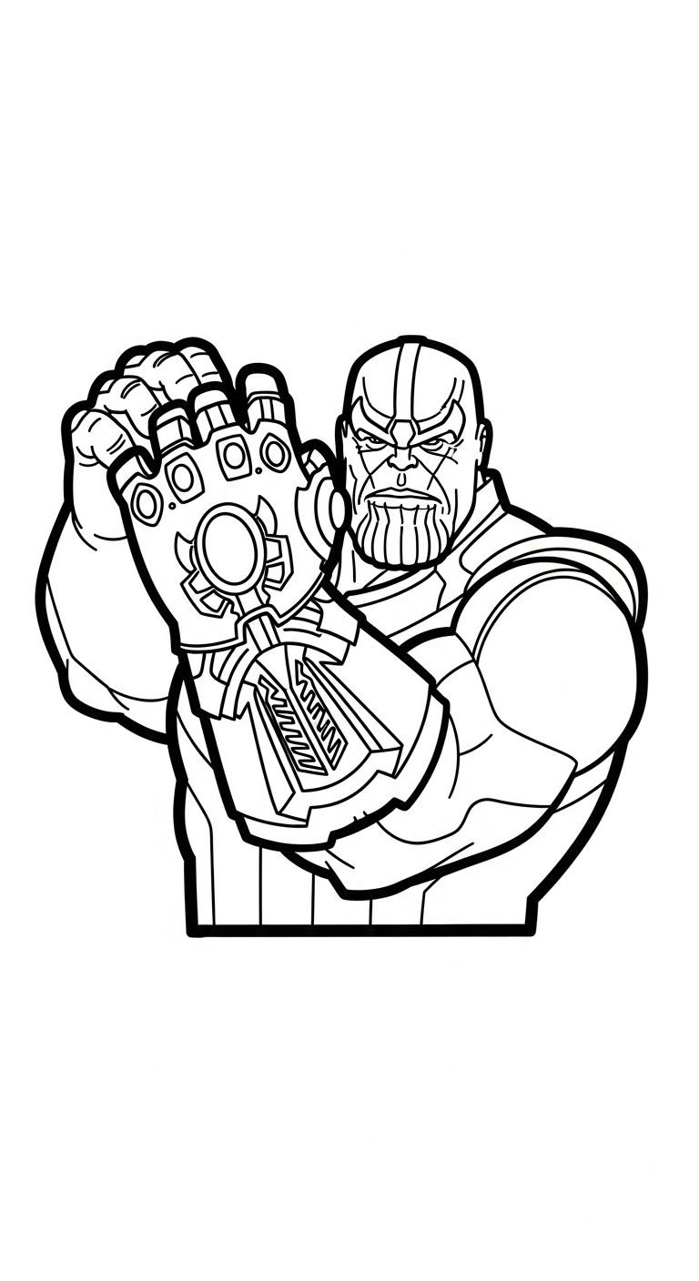 coloriage Thanos pour enfant a imprimer gratuit