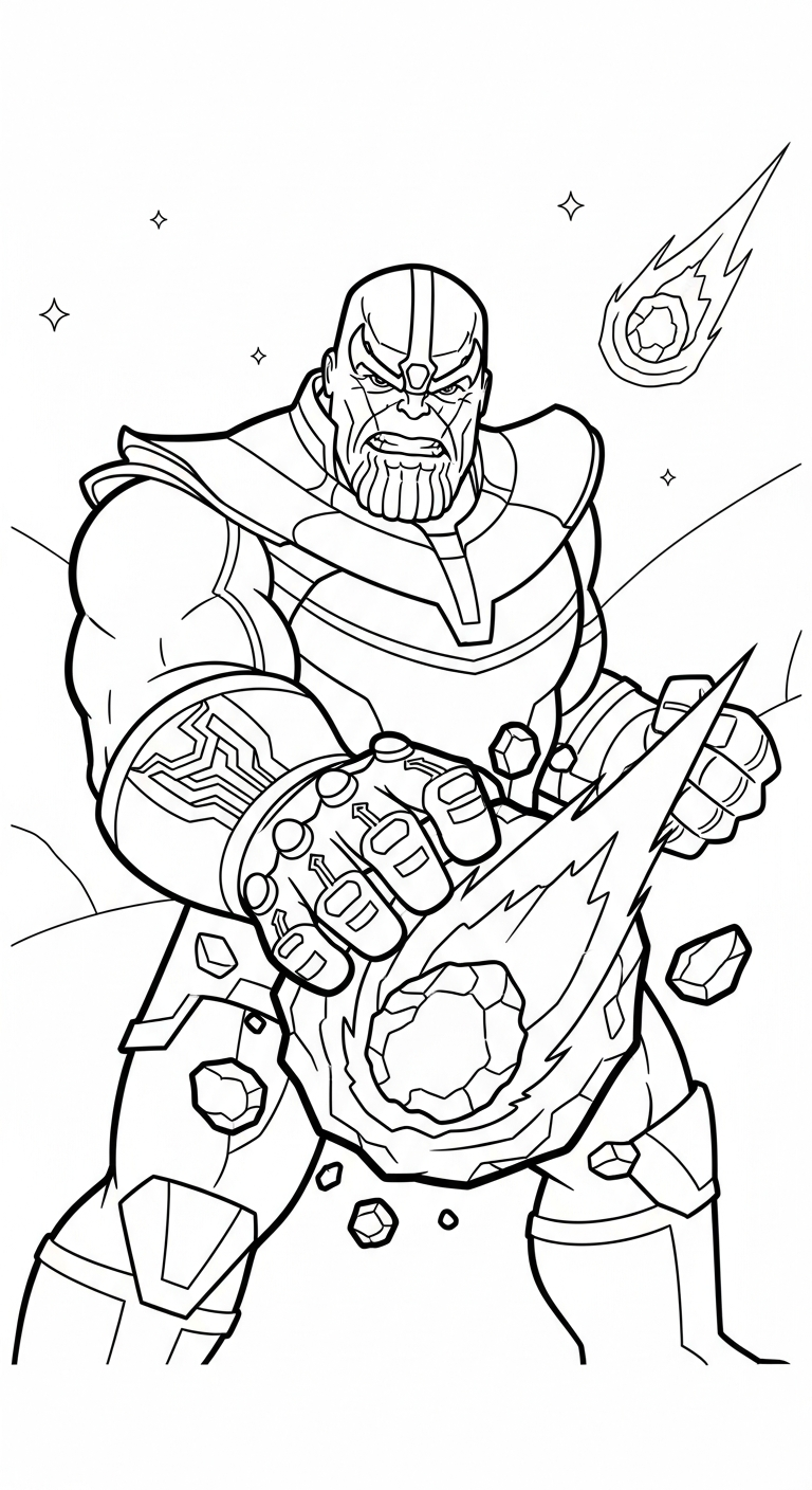 coloriage Thanos pour enfant de 10 ans