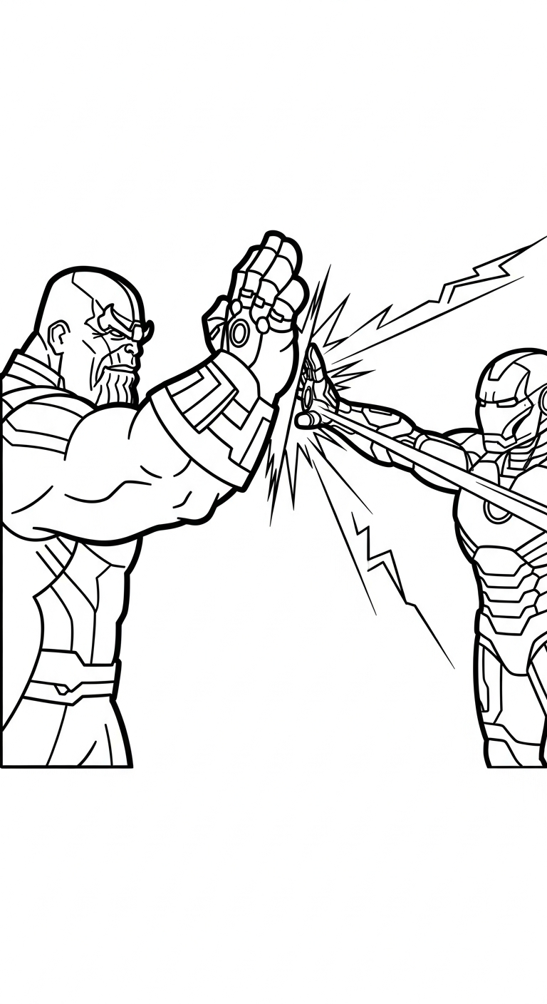 coloriage Thanos pour bebe a imprimer 1