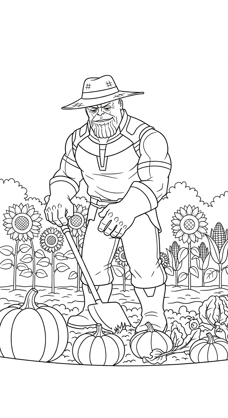 coloriage Thanos a imprimer gratuitement