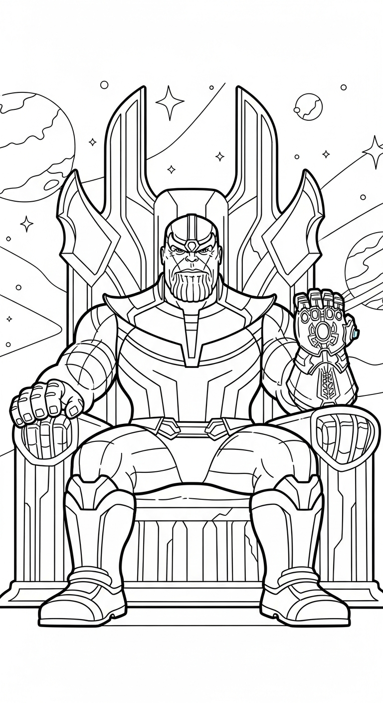 coloriage Thanos pour enfant de 2 ans 1