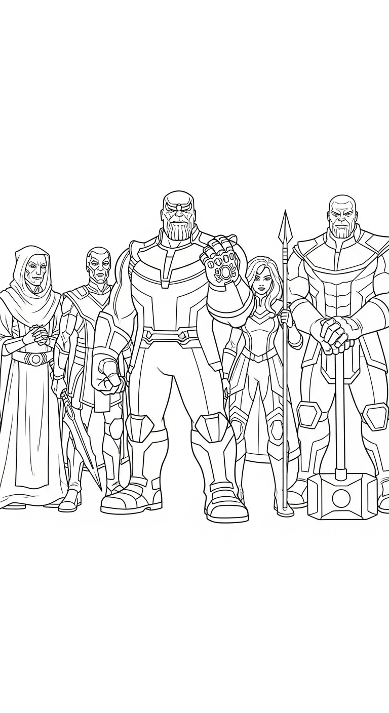 coloriage Thanos pour enfant de 5 ans