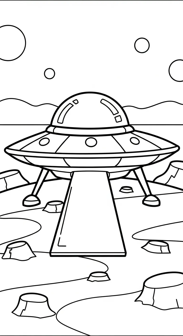 coloriage UFO à imprimer gratuitement