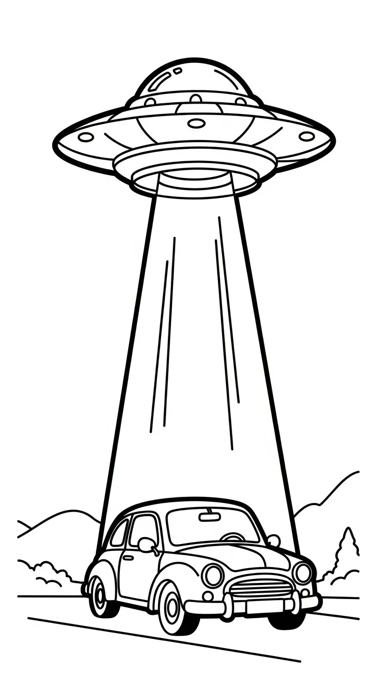 coloriage UFO à imprimer gratuitement pdf