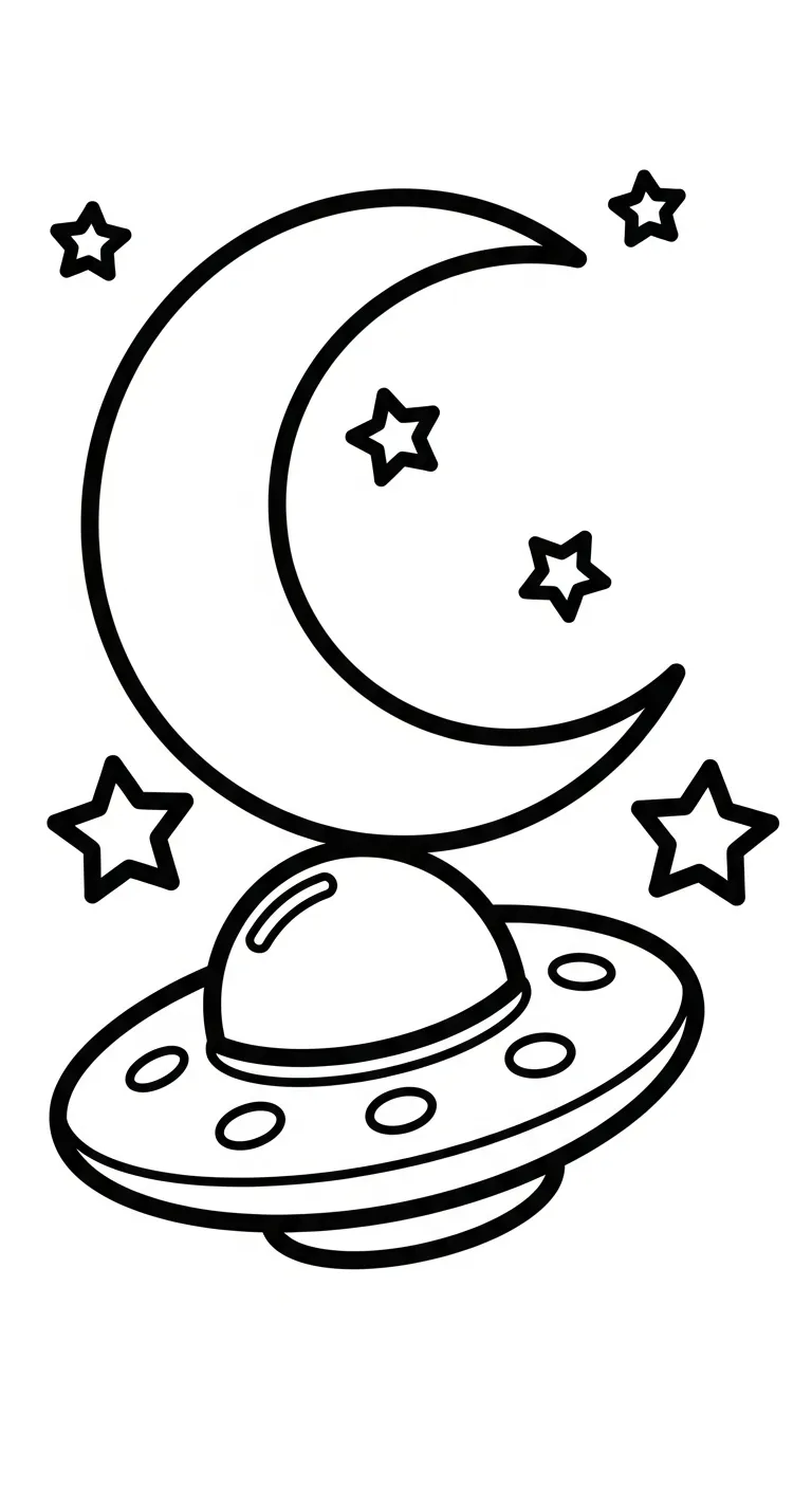 coloriage UFO pour bebe a imprimer